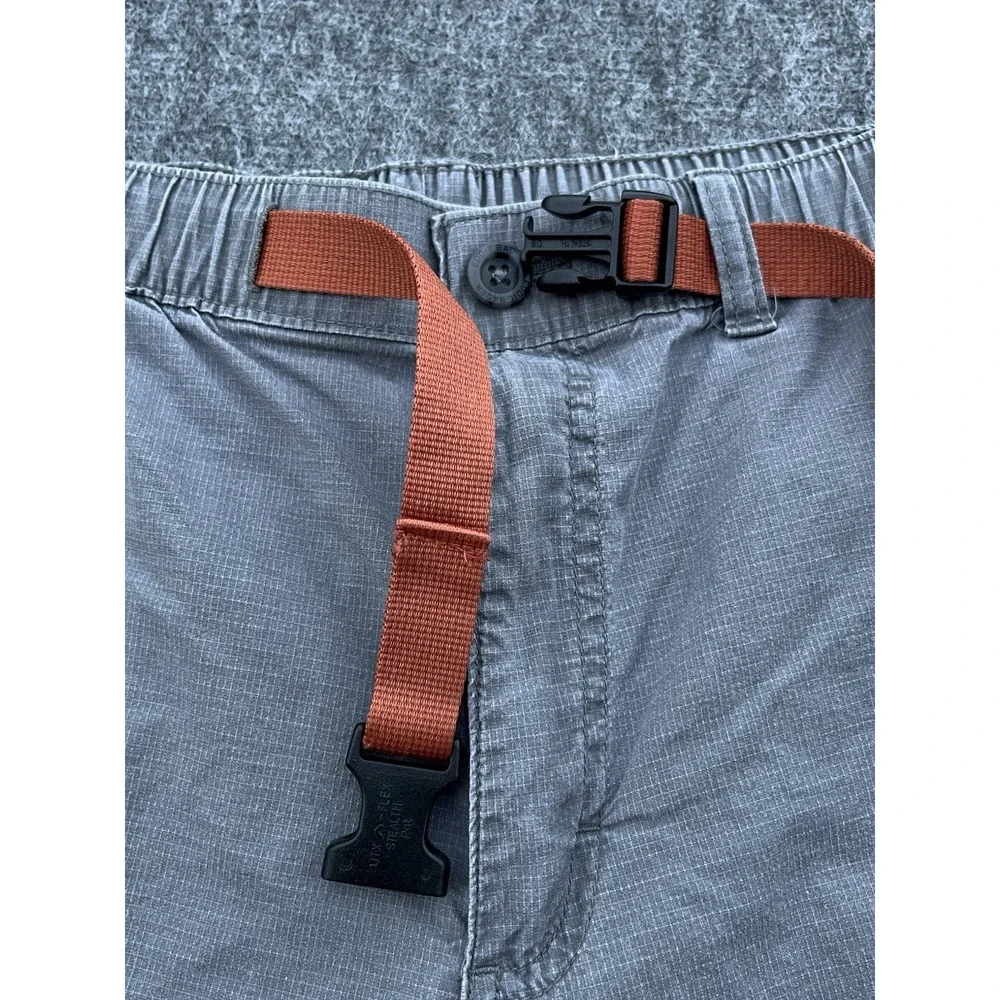 Eddie Bauer Cargo Shorts Men Large Elastic Waist Belted Cotton‎ Outdoors Hiking